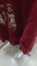 真維斯（Jeanswest）酒紅色連帽衛衣女秋冬季加絨加厚上衣外套女裝2026馬年本命年衣服 曬單實(shí)拍圖