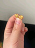 周大福 芬芳花朵 足金黃金耳釘(工費180)約1.4g EOF1336新年禮物 曬單實(shí)拍圖