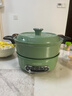 摩飛電器（Morphyrichards）多功能鍋電火鍋 家用烤涮一體電煮鍋電炒鍋電燒烤料理鍋 3L電熱火鍋鍋 MR9087 薄荷綠 曬單實(shí)拍圖
