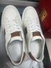何金昌【新款】?jì)仍龈咂瓷飧駢夯〞r(shí)尚百搭休閑鞋8CM輕便厚底耐磨板鞋 白/棕E20B5181 42 曬單實(shí)拍圖