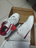 特步（XTEP）運動(dòng)鞋男舒適通勤板鞋輕便百搭小白鞋潮流時(shí)尚情侶休閑鞋女 帆白/深棗紅-0008 女款 39 曬單實(shí)拍圖