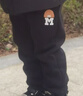 唐獅男童加絨衛褲秋冬季兒童保暖加厚長(cháng)褲耐磨薄絨運動(dòng)褲 黑色 130 曬單實(shí)拍圖