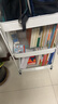 甄嚴選可移動(dòng)書(shū)架折疊置物架免安裝落地推車(chē)零食架宿舍多層收納架小書(shū)架 三層象牙白【免安裝可折疊】 曬單實(shí)拍圖