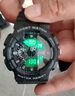 時(shí)刻美（skmei）學(xué)生手表兒童初高中生青少年運動(dòng)電子表夜光防水多功能男1688黑色 曬單實(shí)拍圖