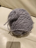 3兩松鼠絨毛線(xiàn)團中粗線(xiàn)手工編織diy勾帽子線(xiàn)毛衣材料寶寶絨線(xiàn)手編 45中灰 曬單實(shí)拍圖