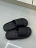 HIPANDA拖鞋男士EVA厚底踩屎感室內居家用防滑耐穿外穿涼拖女 黑色 40-41 曬單實(shí)拍圖