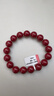 石玥珠寶收藏級透光朱砂手串大紅晶砂高含量朱砂手鏈男女士款12-12.5mm 曬單實(shí)拍圖