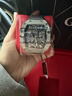 布加迪（BONEST GATTI）手表男士德國機械表全自動(dòng)夜光鑲鉆輕奢腕表情人節新年禮物送男友 BG5004-R1銀殼黑面黑膠帶 曬單實(shí)拍圖