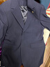 羅蒙（ROMON）【西服+馬甲+西褲】西服套裝男商務(wù)職業(yè)結婚禮服外套藏藍XL 曬單實(shí)拍圖