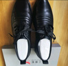 紅蜻蜓男鞋平底秋冬牛皮休閑鞋男圓頭商務(wù)正裝皮鞋男WTA306871黑色43 曬單實(shí)拍圖
