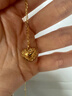 周六福愛(ài)心5G工藝黃金項鏈女足金吊墜新年生日禮物計價(jià)A0613575 約5.05g 曬單實(shí)拍圖