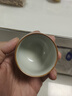 陶羽米黃汝窯主人杯陶瓷茶杯個(gè)人專(zhuān)用品茗杯單杯家用功夫茶具單個(gè)茶碗 仿宋汝窯-桃枝秾粉小龍蛋杯 曬單實(shí)拍圖