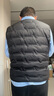 鴨鴨【90鴨絨】男式冬季寬松簡(jiǎn)約V領(lǐng)羽絨馬甲休閑保暖純色馬甲男 曬單實(shí)拍圖
