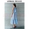 UR2025秋季新款女度假休閑多巴胺綁帶無(wú)袖長(cháng)裙連衣裙UWH750101 淺藍 M 曬單實(shí)拍圖