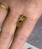 曼卡龍黃金耳釘小星星足金耳環(huán)耳飾一對爆閃小巧精致百搭送女友生日禮物 曬單實(shí)拍圖