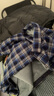 立蒙冬季男士保暖襯衫加絨加厚長(cháng)袖格子襯衣中年爸爸裝 339細藍格5XL 曬單實(shí)拍圖