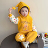 G.duck小黃鴨童裝星星人衣服女童春裝套裝2026新款洋氣兒童衛衣褲子春秋 黃色 110 建議4~5歲【100-110cm】cm 曬單實(shí)拍圖