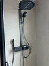 漢斯格雅（Hansgrohe）德國淋浴花灑全套增壓浴室套裝恒溫明裝浴室槍灰色智能數顯大置物 槍灰恒溫款旗艦款升級兒童手噴 免費安裝拆舊下單贈送魔術(shù)拖把 曬單實(shí)拍圖
