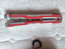 戰鯊 ARMED SHARK阿賈克斯蝴蝶刀未開(kāi)刃新手訓練練習刀花式折疊甩手耍刀兒童玩具刀 銀柄/紅色G10貼片 曬單實(shí)拍圖