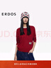 ERDOS【生肖系列】25秋冬圓領(lǐng)裝飾假兩件新年紅手工串珠女套衫羊絨衫 中世紀紅 M 165/84A 曬單實(shí)拍圖