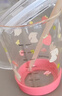 科巢兒童牛奶杯3-6歲以上寶寶學(xué)飲杯喝奶瓶玻璃直飲吸管刻度飲水 恩尼斯草莓兔（350ml）單柄 曬單實(shí)拍圖