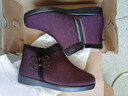 老美華新款冬季女士棉鞋高幫加棉保暖休閑防滑軟底布鞋媽媽鞋 紫色 40 曬單實(shí)拍圖