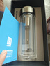 萬(wàn)象（WANXIANG）雙層玻璃杯V48RL便攜泡茶杯鈦銀色商務(wù)辦公禮盒裝帶茶漏玻璃水杯 曬單實(shí)拍圖