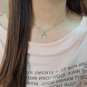 中國黃金（CHINA GOLD）四葉草足銀項鏈女2025新款心形吊墜生日禮物女友老婆結婚紀念日 足銀四葉之戀項鏈-托帕石+京速達 曬單實(shí)拍圖