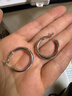 瑞泓祥999純銀耳針耳釘素圈耳環(huán)圈圈大氣高級感百搭耳圈耳飾2025年爆款 999銀針款-章若楠同款簡(jiǎn)約耳環(huán)（兩只價(jià)） 曬單實(shí)拍圖