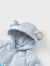 童泰（TONGTAI）嬰兒羽絨服連體衣冬季寶寶鴨絨服男童女童外出連帽哈衣藍色80cm 曬單實(shí)拍圖