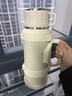 慕馨（moosen）保溫壺大容量保溫杯316不銹鋼72小時(shí)暖水壺熱水瓶戶(hù)外壺車(chē)載杯子 【暖暖冬日】白2L約4瓶水+背帶 曬單實(shí)拍圖
