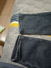 以純（YISHion）秋季九分男士牛仔褲男彈力韓版修身直筒青年夏天休閑褲子男 藍灰三角標 29 曬單實(shí)拍圖