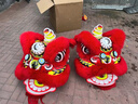 醒獅獅頭佛山竹編全套成人佛裝獅南獅羊毛學(xué)生表演獅子頭舞獅大人 3號紅色獅頭+獅被+2條褲子 曬單實(shí)拍圖