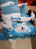 361°兒童輪滑鞋初學(xué)者男童女童溜冰鞋閃光輪旱冰鞋尺碼可調節 藍色M碼 曬單實(shí)拍圖