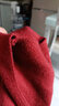 恒源祥韓版氣質(zhì)慵懶不規則系帶v領(lǐng)腰帶毛衣針織衫秋冬上衣顯瘦穿搭打底 酒紅色 3XL 建議140-150斤 曬單實(shí)拍圖