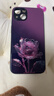GGUU發(fā)光水晶玫瑰適用蘋(píng)果15promax手機殼iphone14保護套高級感xsmax 發(fā)光水晶玫瑰梅子色玻璃殼 iPhone13 曬單實(shí)拍圖