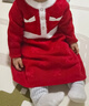 全棉時(shí)代兒童毛衣男女童紅色針織衫過(guò)年拜年 曬單實(shí)拍圖