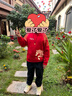 真維斯（Jeanswest）童裝兒童拜年服男童2026馬年加絨衛衣冬季女童新年衣服紅色 紅手寫(xiě)馬X_馬踏青云_Z9+黑福馬X 160 【推薦體重85-105斤】 曬單實(shí)拍圖