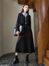 三彩若潮大碼女裝2025冬季新款假兩件連衣裙襯衫領(lǐng)長(cháng)袖高腰胖MM 經(jīng)典黑 3XL 175/104B 曬單實(shí)拍圖