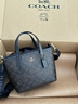 蔻馳（COACH）奧萊女士女包經(jīng)典標志CITY迷你托特包單肩斜挎包手提包禮物city15 IM/胡桃木色/黑色 曬單實(shí)拍圖