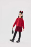 moonkids童裝女童紅色裙子套裝2025冬季新年戰袍兒童過(guò)年毛衣半裙時(shí)髦冬裝 19823紅色毛衣開(kāi)衫 140 cm 曬單實(shí)拍圖