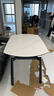 芝華仕（CHEERS）微晶石餐桌可伸縮變圓輕奢高級感2025新家用政府補貼芝華士CT181 【升級全托/1.3M】黑腿餐桌+白椅*4 年前發(fā)貨（地址詳詢(xún)客服） 曬單實(shí)拍圖