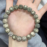 初享（CHUXIANG）海南原生態(tài)石玉料無(wú)相星月菩提手串男女單圈盤(pán)玩佛珠文玩手鏈 翠綠【星月·無(wú)相】 10*9mm 曬單實(shí)拍圖