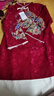 九虞氏女童漢服旗袍連衣裙中式國風(fēng)禮服紅色喜慶改良春秋款長(cháng)袖旗袍裙子 酒紅色 常規 150 (適合身高136-145cm) 曬單實(shí)拍圖