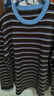 雲上生活【織夢(mèng)】絲光羊毛撞色條紋針織衫女2025秋季顯瘦落肩上衣Z0575 咖藍條紋 L （建議105-130斤寬松卡碼拍?。?曬單實(shí)拍圖
