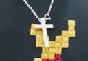 中國黃金（CHINA GOLD）925銀項鏈女士十字架項鏈情侶款吊墜生日新年禮物送男女友 【今/次日達】男款【甄選禮盒】 曬單實(shí)拍圖