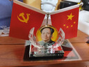 卡吉斯卡吉斯水晶紅旗國旗汽車(chē)擺件中控臺高端大氣創(chuàng  )意車(chē)載擺件車(chē)內飾品 一代偉人+紅旗 曬單實(shí)拍圖