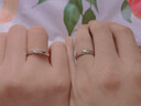 DR求婚莫桑鉆戒情投意合鉑金戒指情侶鉆石對戒白金男女款pt950禮物 開(kāi)口情定今生鉑金對戒+質(zhì)檢證書(shū) 曬單實(shí)拍圖