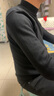 恒源祥男士針織毛衣修身長(cháng)袖半高領(lǐng)初秋薄款打底衫中領(lǐng)純色不起球毛線(xiàn)衣 1001黑色 XL 125-135斤 曬單實(shí)拍圖