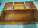 勤凱木質(zhì)桌面整理分類(lèi)托盤(pán)化妝品收納木盒 飾品展示直播多格木頭盒子 4格長(cháng)方形做舊色 曬單實(shí)拍圖